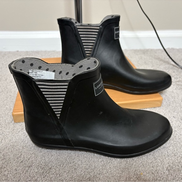 London Fog Classic Black Short Rain Boots - Picture 4 of 7